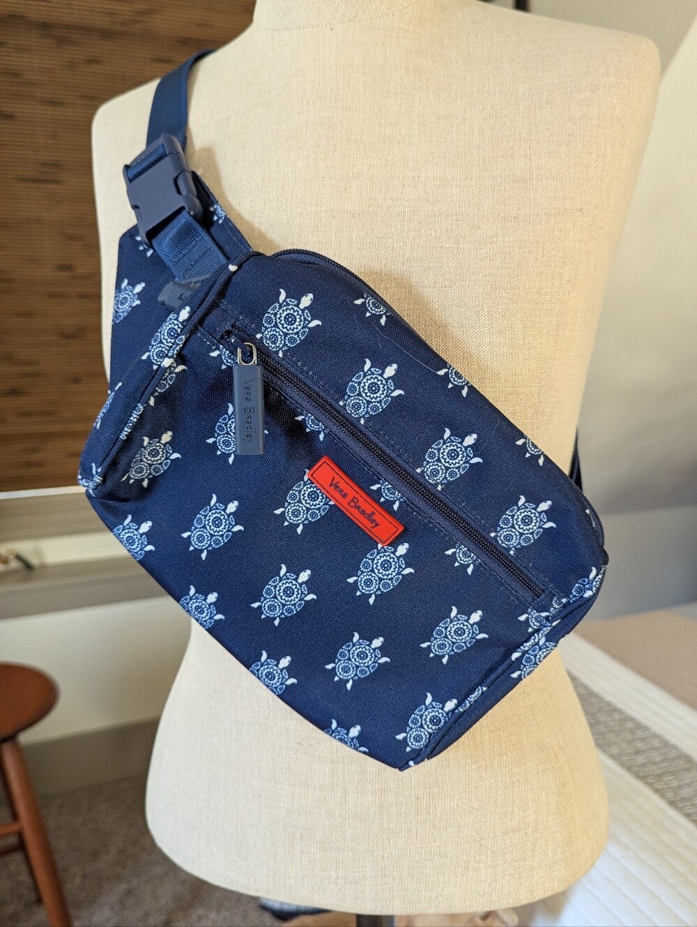 Vera Bradley Navy Turtle Print Belt Bag Crossbody